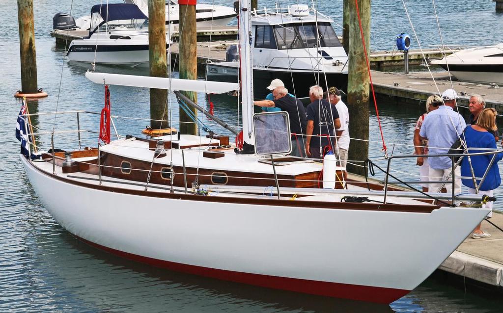 Reunited at last - Rainbow II floats again in the Waitemata Harbour after a 45 year absence © Alan Sefton